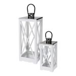 CONJ.2 LANTERNAS MADEIRA+METAL