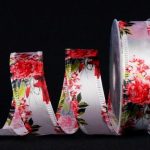 FITA DE CETIM ROSAS 4CMX25MTS