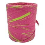 RAFIA ROLO 1.5CMX200MTS "VERDE/ROSA"