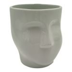 CERAMICA- VASO BUSTO CORES VIDRADAS