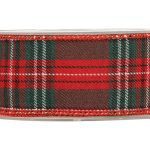 FITA TECIDO XADREZ 4CMX10MT. C/ARAME COR:VERMELHO