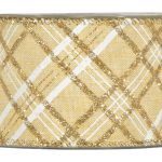 FITA TELA C/GLITTER 6.3CMX10MT COR:CREME