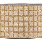 FITA QUADRADOS C/ARAME 6.3CMX10MT COR:OURO