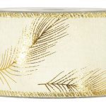 FITA C/ARAME FOLHA 6.3CMX10MT COR:OURO