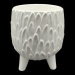 CERAMCIA-VASO FOLHAS PEQ.