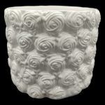 CERAMICA- VASO ROSAS GRD. COR:BRANCO