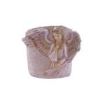 MARFINITE -VASO C/ANJO COR ROSA OURO 16X13X12CM