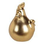 FIGURA GALINHA 13CM COR:DOURADO