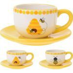 CHAVENA C/PRATO ABELHA 250ML