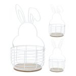 CESTA METAL FORMA COELHO