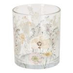 TEALIGHT VIDRO FLORES