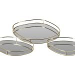CONJ.3 BANDEJAS METAL+VIDRO