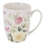 CANECA PORCELANA FLORES 300ML
