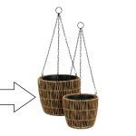 VASO P/PLANTAS PLASTICO C/CORRENTES