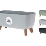 FLOREIRA C/PES PLASTICO SORTIDAS