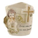 MARFINITE -ANJO C/DIZERES COR MARFIM OURO