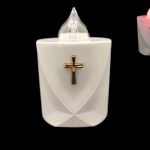 CANDEEIRO ELETRICO C/2PILHAS AA DIA.8X11.5CM ALT. COR:BRANCO