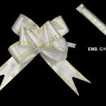 LAÇOS RAPIDOS 4.5CM EMB. C/10 COR:BRANCO/OURO