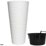 VASO PLASTICO C/SUPORTE BRANCO