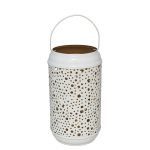 LANTERNA METAL COR:BRANCA/OURO