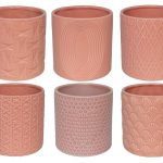 VASO CERAMICA SORTIDOS COR:ROSA