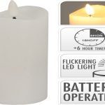 VELA CERA C/LED REALISTA COR:BRANCO