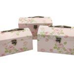 CONJ.3 BAUS CARTAO COR:ROSA