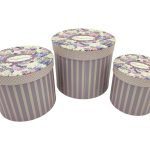 CONJ.3 CAIXAS CARTAO MOTVOS COR:LILAS