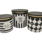 CONJ.3 CAIXAS CARTAO COR:PRETO/BRANCO