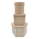 CONJ.3 CAIXAS CARTAO FORMAS COR:CREME