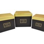 CONJ.3 CAIXAS CARTAO COR:PRETO