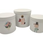 CONJ.3 CAIXAS CARTAO MOTIVOS COR:BRANCO