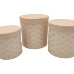 CONJ.3 CAIXAS CARTAO COR:SALMAO