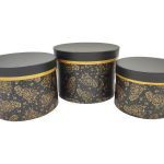 CONJ.3 CAIXAS CARTAO COR:PRETO