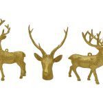 FIGURAS RENA PLASTICO 14CM COR:OURO SORTIDAS