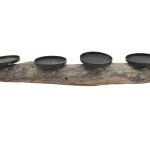 SUPORTE MADEIRA P/VELAS X4