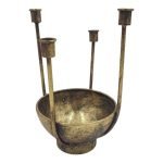 TACA C/SUPORTE P/VELAS X4 METAL