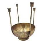 TACA C/SUPORTE P/VELAS X4 METAL