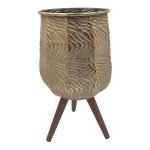 FLOREIRA METAL C/PES MADEIRA