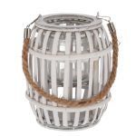 PORTAVELAS BRANCO C/VIDRO