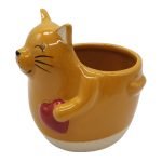 CACHEPOT GATINHO CERAMICA C/CORAÇAO