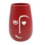 JARRA FIGURA BUSTO COR:VERMELHO