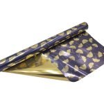 CELOFANE 70CMX40MTS BICOLOR COR:AZUL/OURO