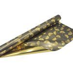 CELOFANE 70CMX40MTS BICOLOR COR:PRETO/OURO