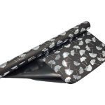 CELOFANE 70CMX40MTS BICOLOR COR:PRETO/PRATA