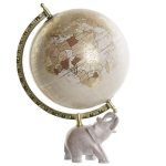 GLOBO TERRESTRE C/BASE ELEFANTE PEDRA