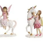 FIGURA RESINA FADA C/UNICORNIO SORTIDOS