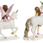 FIGURA RESINA FADA C/UNICORNIO SORTIDOS