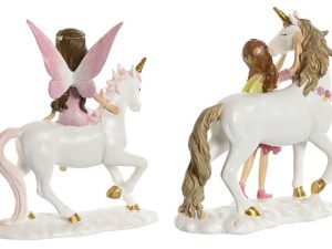 FIGURA RESINA FADA C/UNICORNIO SORTIDOS