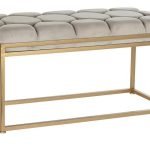 BANQUETA POLIESTER+METAL BEGE